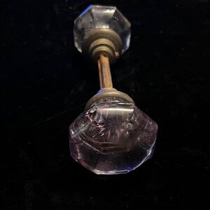 Antique Glass & Brass Door Knob